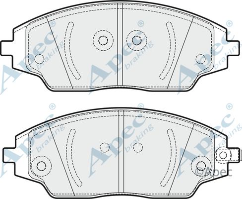 APEC BRAKING Комплект тормозных колодок, дисковый тормоз PAD1941